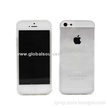 Ultra-slim Soft TPU Back Case for iPhone 5/5S, Customized Colors Acceptable
